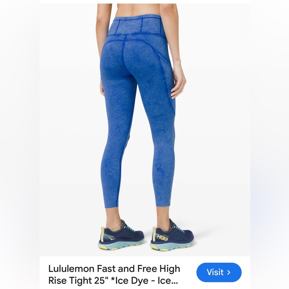 RARE Lululemon Blue Ice Dye High Rise Tights